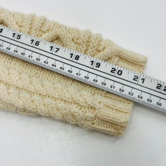 Aran Crafts Ivory Fisherman Sweater Full Zip Ireland *Fits Size Small* - Picture 9 of 12